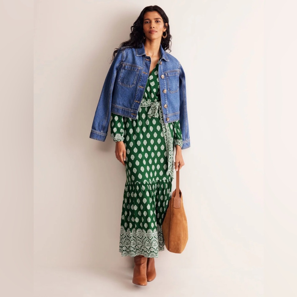 Boden Ophelia Wrap Midi Jersey Dress - Picture 10 of 10
